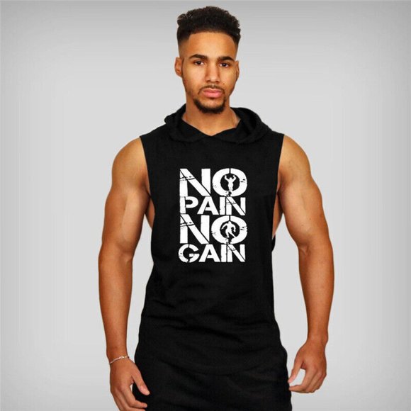 Gym Stringer Men's Tank Top for Bodybuilding and Fitness Hoodie - Picture 1 of 6